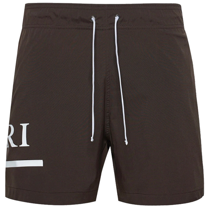 Amiri Brown Bar Logo Swimshorts LFS SHOP