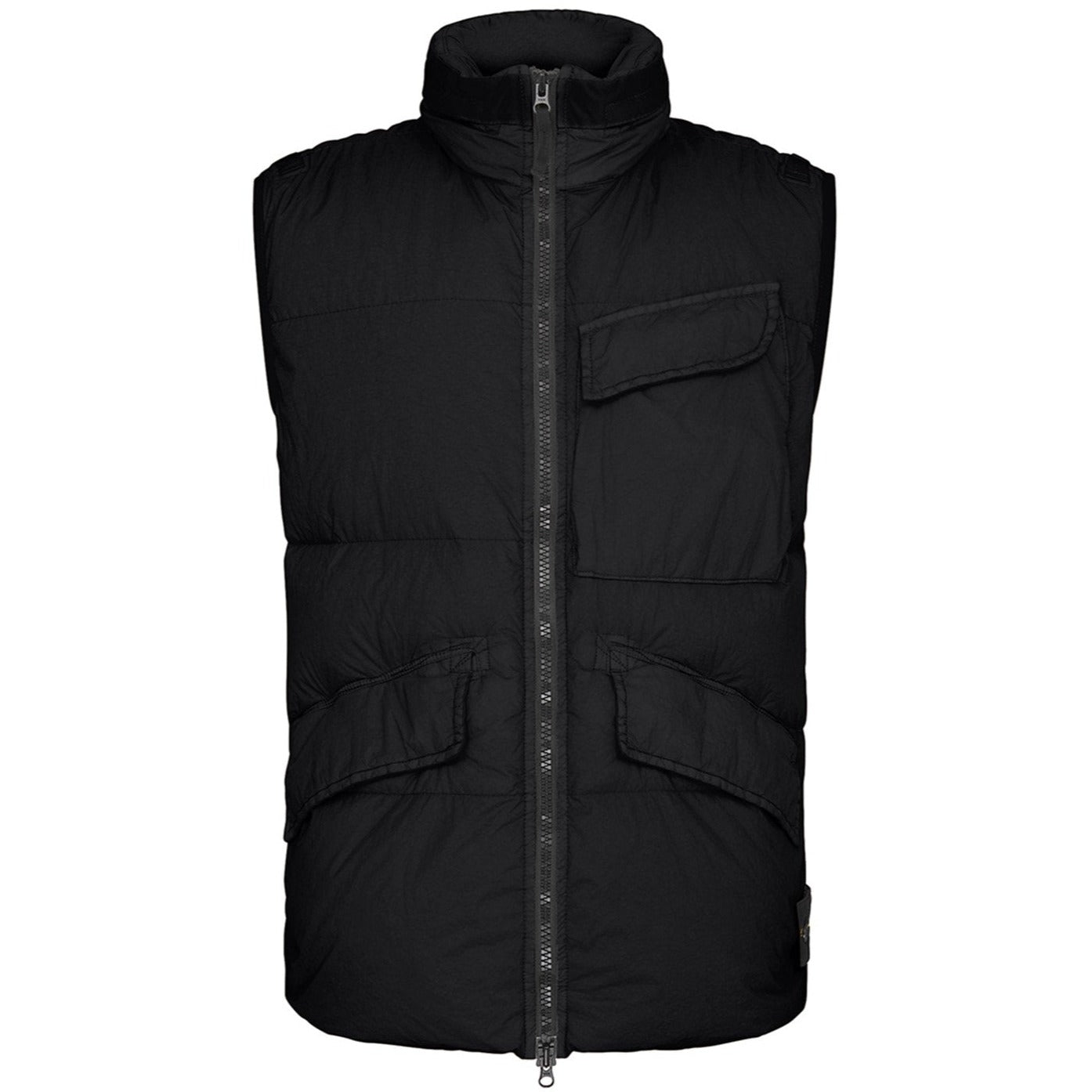 Stone Island Black Crinkle Reps Bodywarmer LFS SHOP