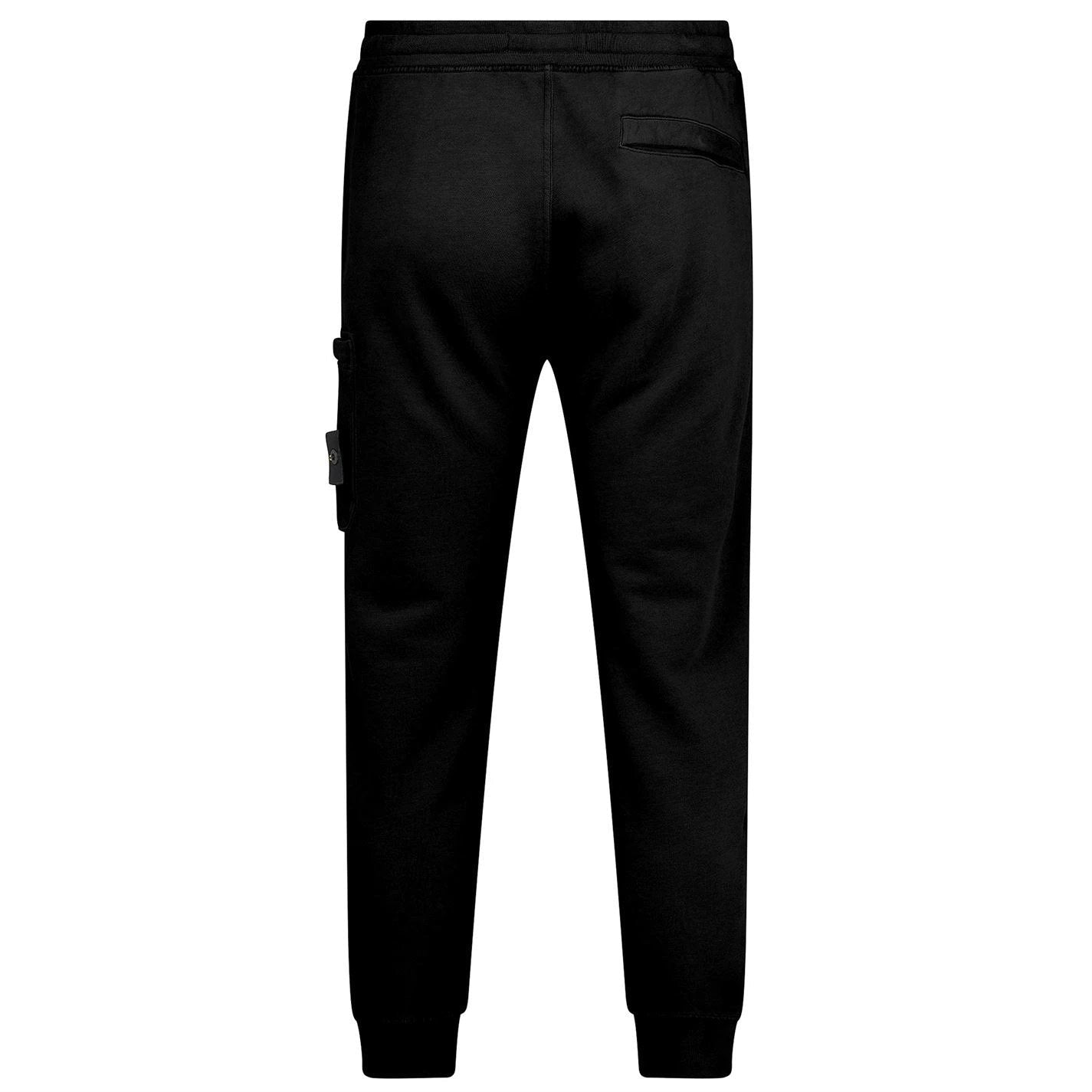 Stone Island Black Cuffed Sweatpants LFS SHOP