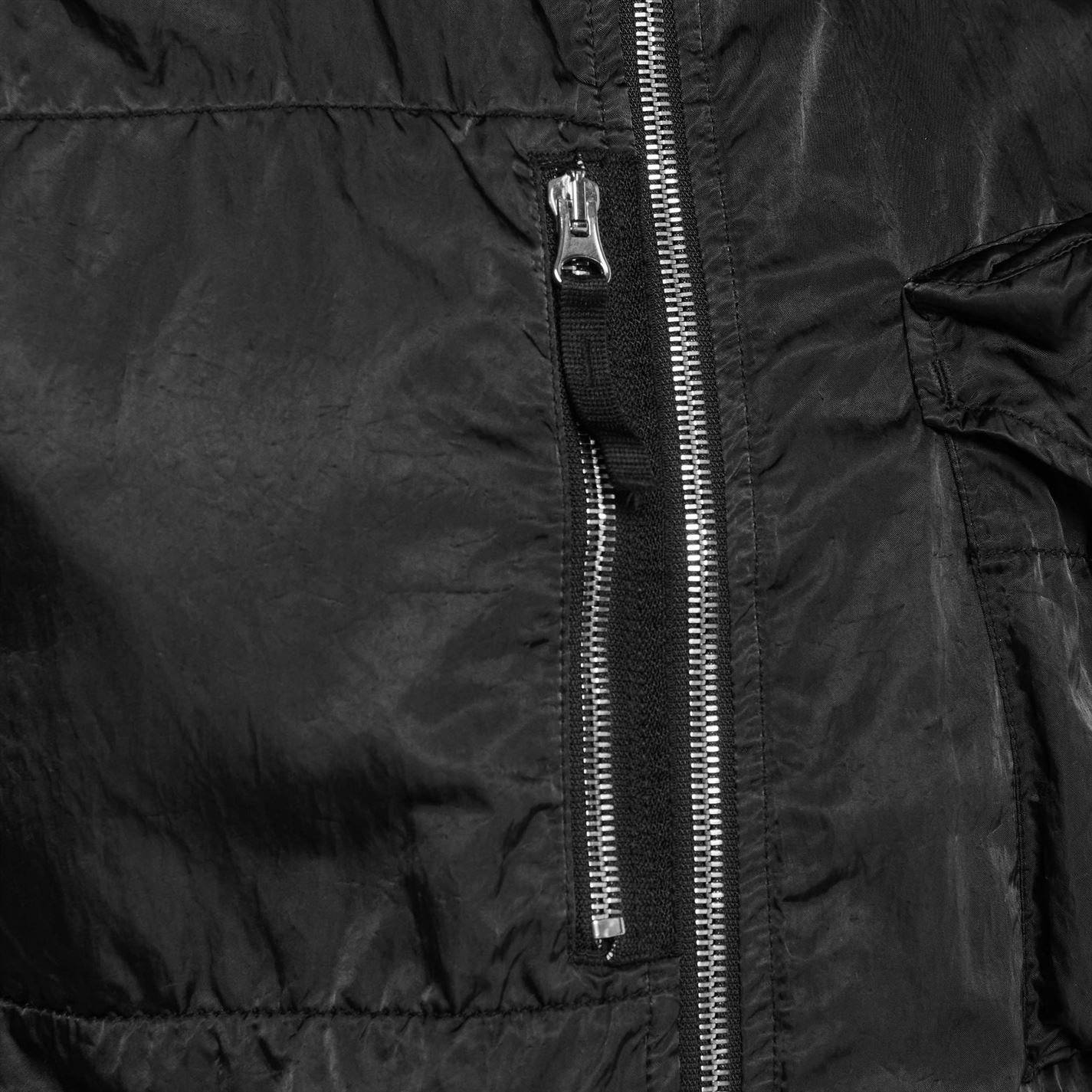 Stone Island Black Nylon Raso Gilet LFS SHOP