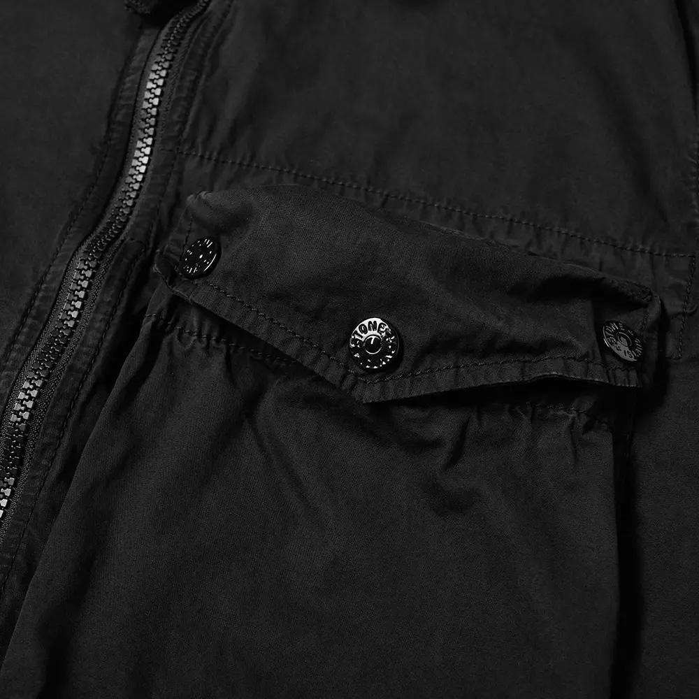 Stone Island Black Zip Pocket Overshirt LFS SHOP