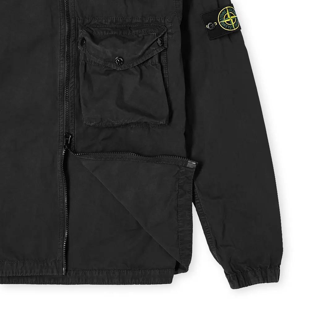 Stone Island Black Zip Pocket Overshirt LFS SHOP