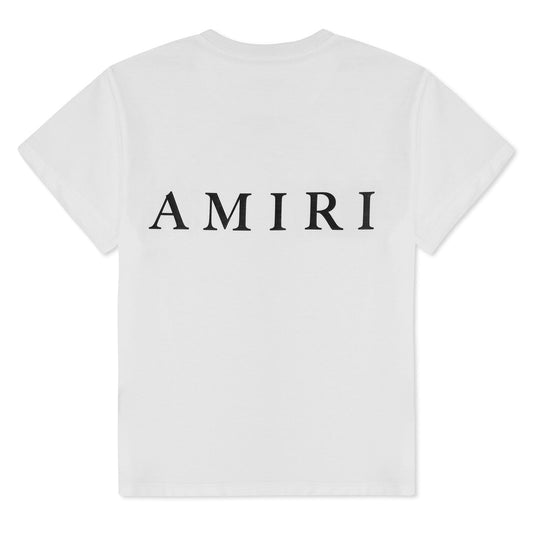 Kids Amiri White Logo T-Shirt LFS SHOP