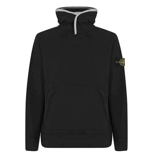 Stone Island Black Contrast Piping Hoodie LFS SHOP