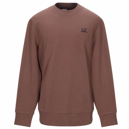 CP Company Brown Embroidered Crewneck