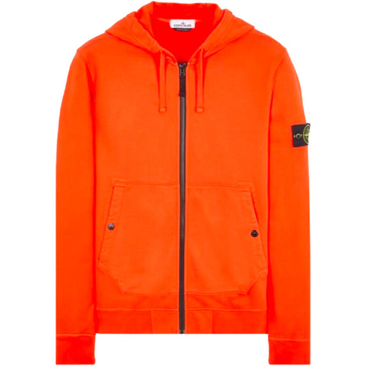 Stone Island Brushed Cotton Full Zip Hoodie LFS SHOP