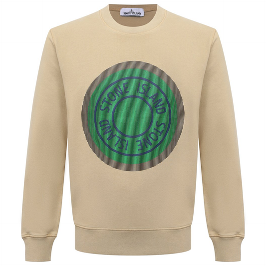 Stone Island Beige Large Logo Sweatshirt LFS SHOP