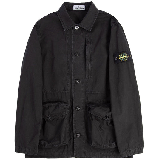 Stone Island Black Tela Cotton Jacket LFS SHOP