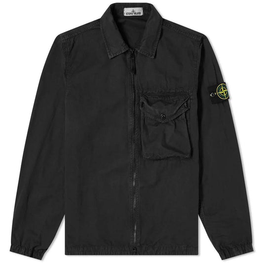 Stone Island Black Zip Pocket Overshirt LFS SHOP